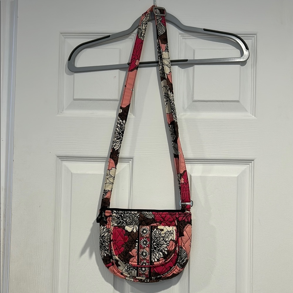 Vera Bradley Floral Crossbody Bag - Pink and Black
